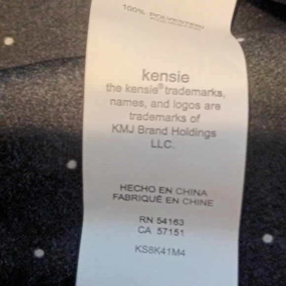 Kenzie women's black and white tiny polka dots tank top. (M) - Picture 6 of 6